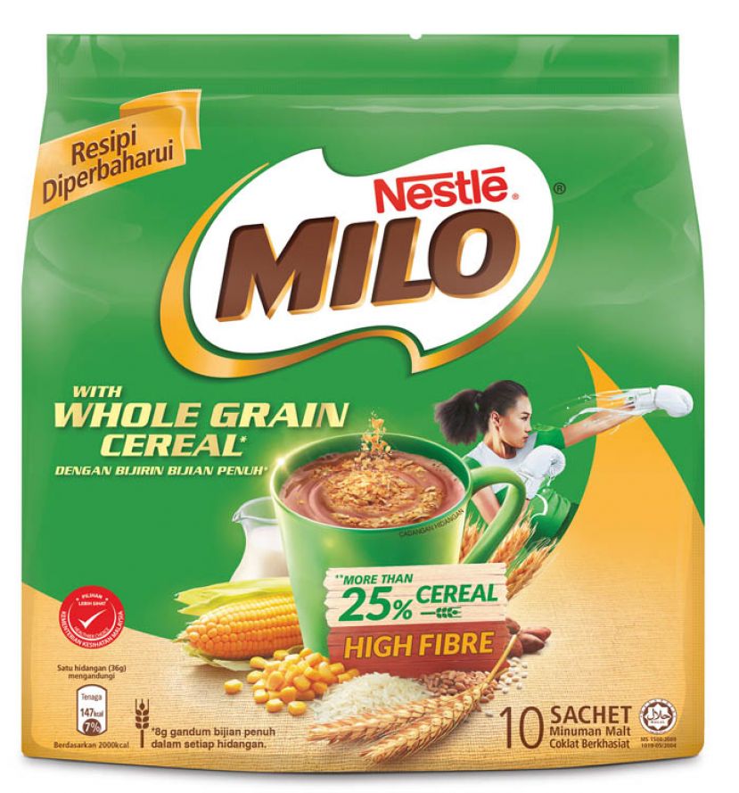 全新 MILO&reg; with Whole Grain Cereal：能量满满无负担的冠军早餐饮料