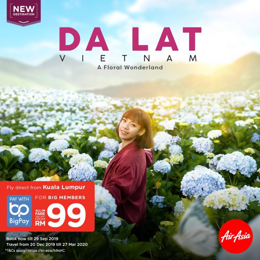 亚航开通吉隆坡飞往越南大叻独家航线