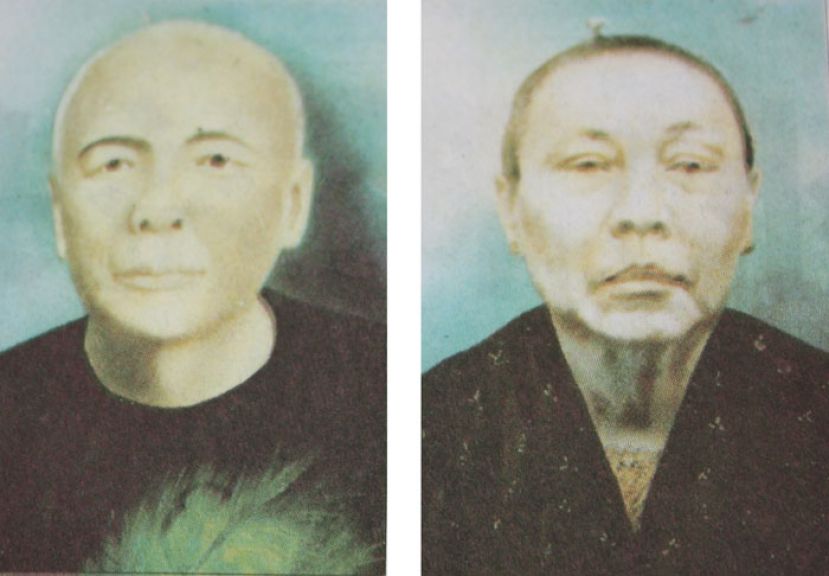 被喻为具有&ldquo;点石成金&rdquo;神奇力量的一代大亨田考，与南洋夫人蔡莲的画像。