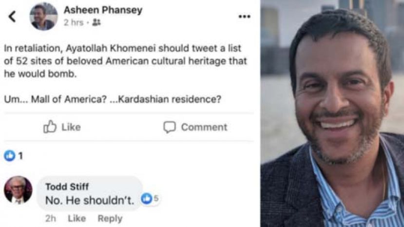 潘西在个人facebook贴文，向伊朗最高领袖哈梅内伊（Ali Khamenei）&ldquo;献计&rdquo;报复。