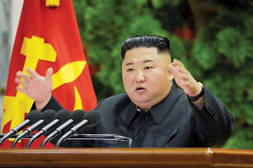 朝鲜领袖金正恩周六出席朝鲜劳动党第7届中央委员会第5次全体会议。