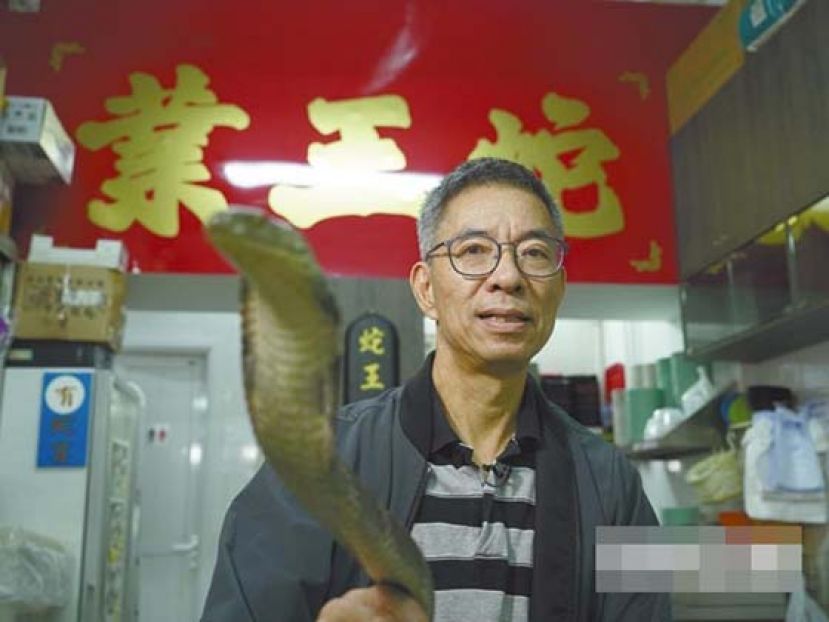 张成舞蛇几十年，是他一生最自豪的手艺。