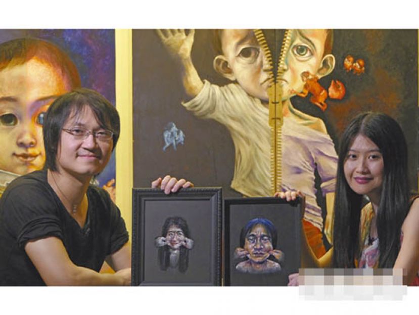 妻子淋漓与丈夫淋浪以画笔为弱势发声，笔尖触及中港两地的政治问题，私下以画传情，约一年一幅。