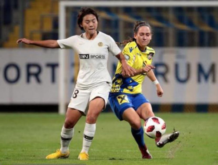 图示：王霜在比赛中。