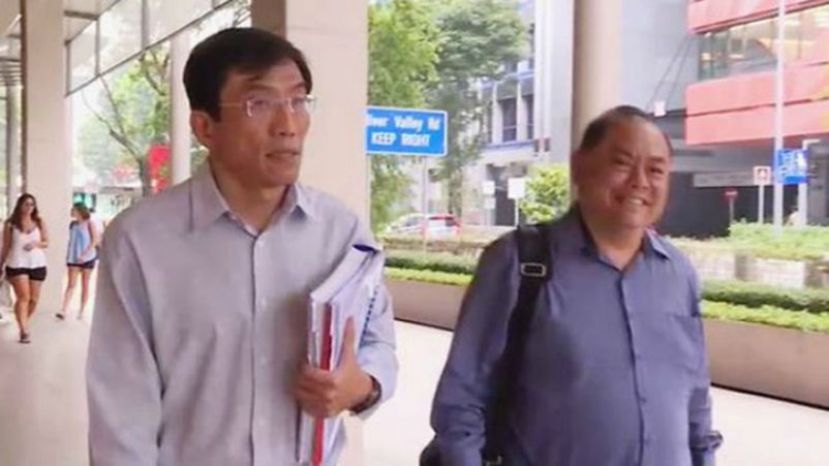 新加坡民主党秘书长徐顺全（左）与新加坡民主党副主席陈两裕。