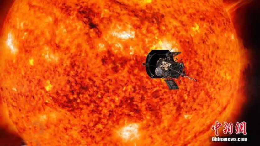 艺术家绘制的帕克飞向太阳的假想图。