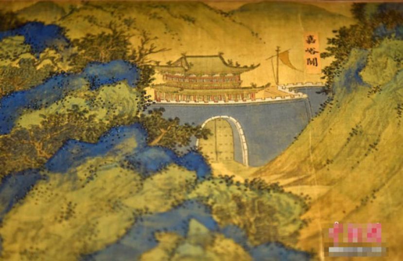 图示：《丝路山水地图》局部：嘉峪关。 