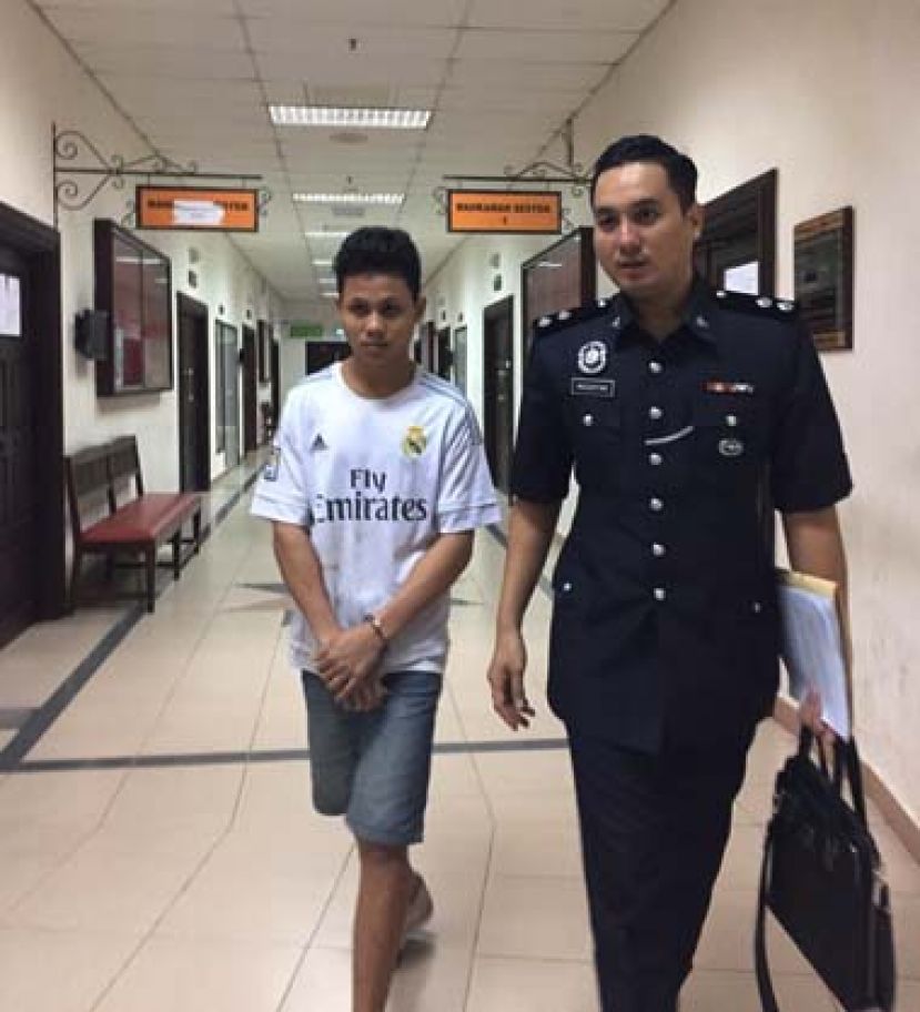 面对2项罪名，总共坐牢9个月的印尼青年。