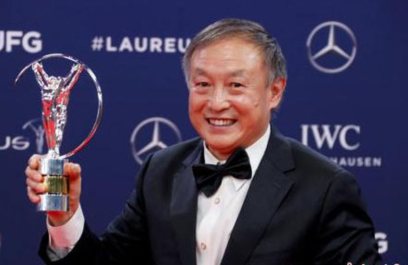 图示：夏伯渝获2019劳伦斯最佳体育时刻奖。
