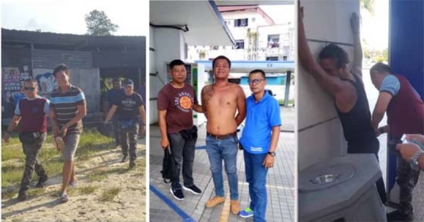 3名男子涉嫌冒充警察，先后落网。