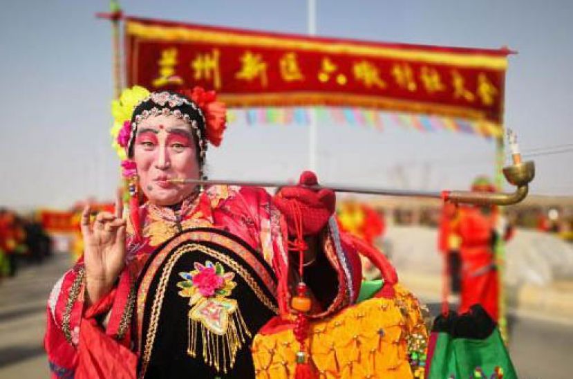 图示：兰宝平扮演的&ldquo;妖婆&rdquo;。