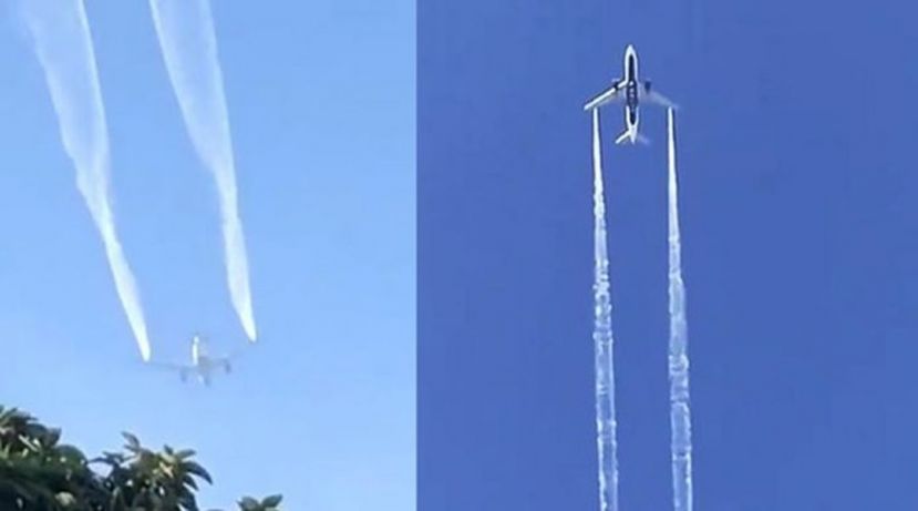 一架波音777飞机从洛杉矶起飞，因遇到故障需要折返，实施空中放油。