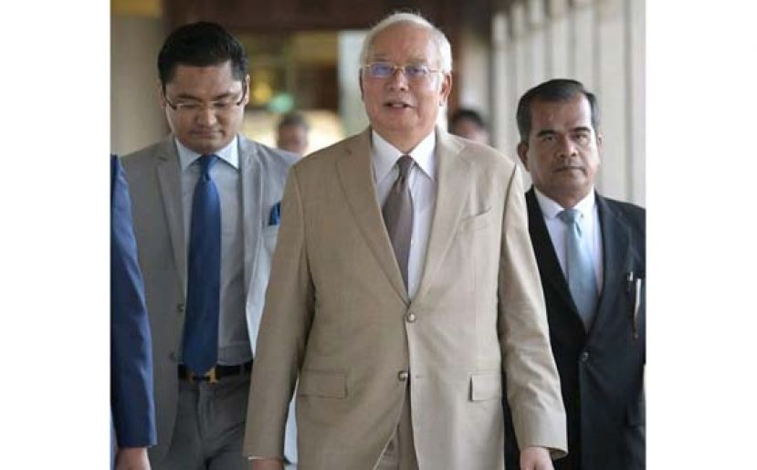 前首相纳吉上庭时摄。