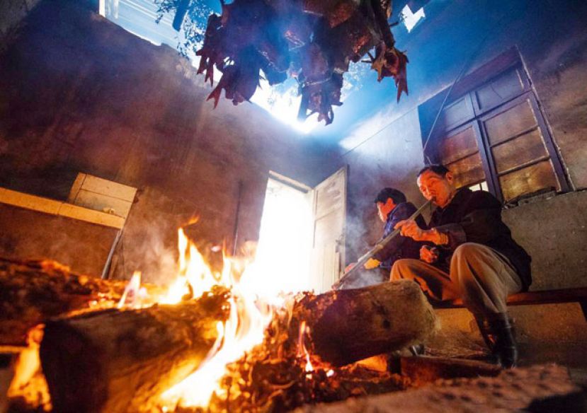 江南山区腊味香 年味浓